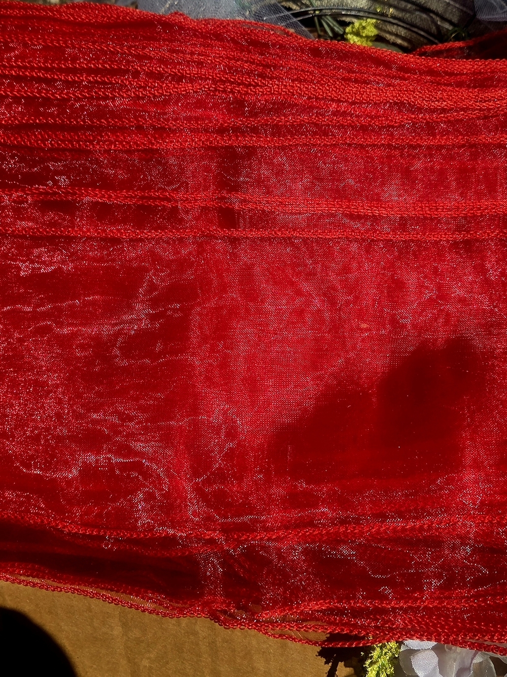 150 Bright Red Sheer Sashes